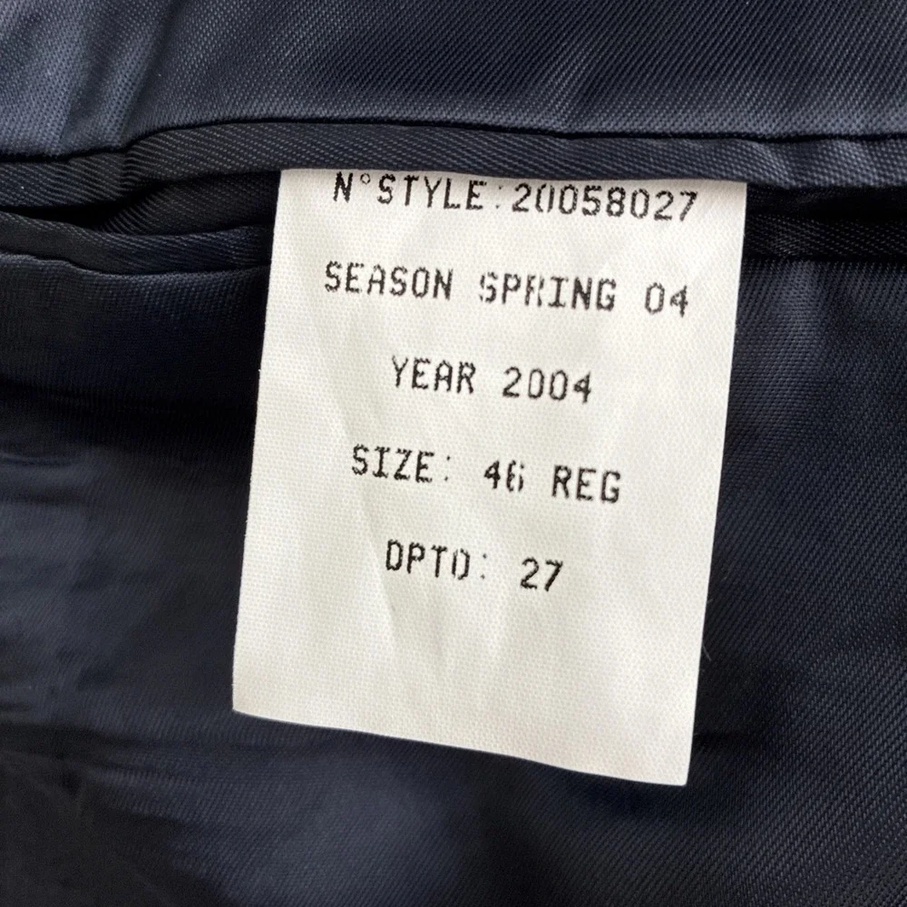 Vintage Brooks Brothers 346 Navy Blue Blazer Silk Linen Wool 46R Preppy Textured